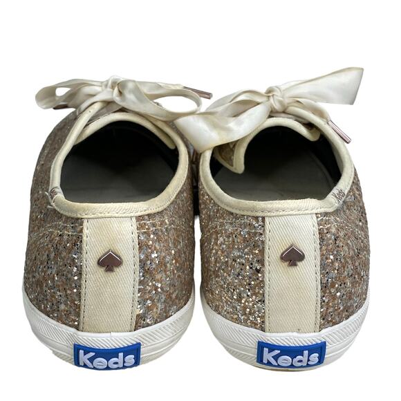 Keds X Kate Spade Women's Rose Gold Glitter Sneakers Size US 9 - Picture 8 of 11